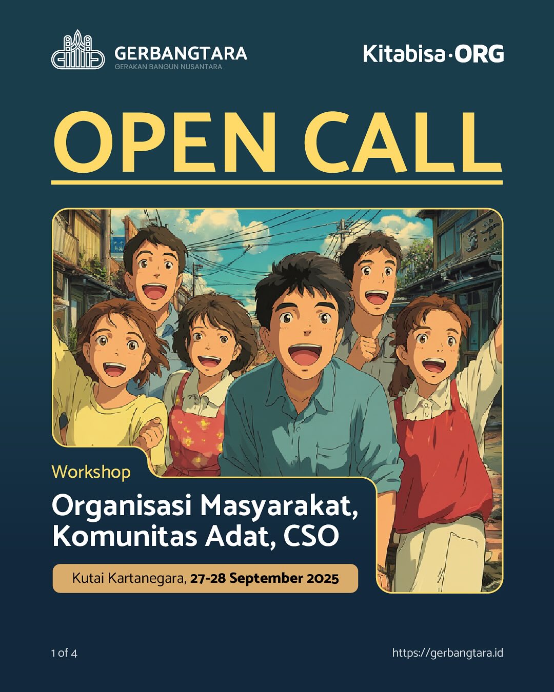 Open Call Workshop Organisasi Masyarakat, Komunitas Adat & CSO